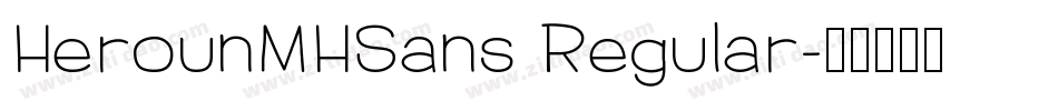 HerounMHSans Regular字体转换